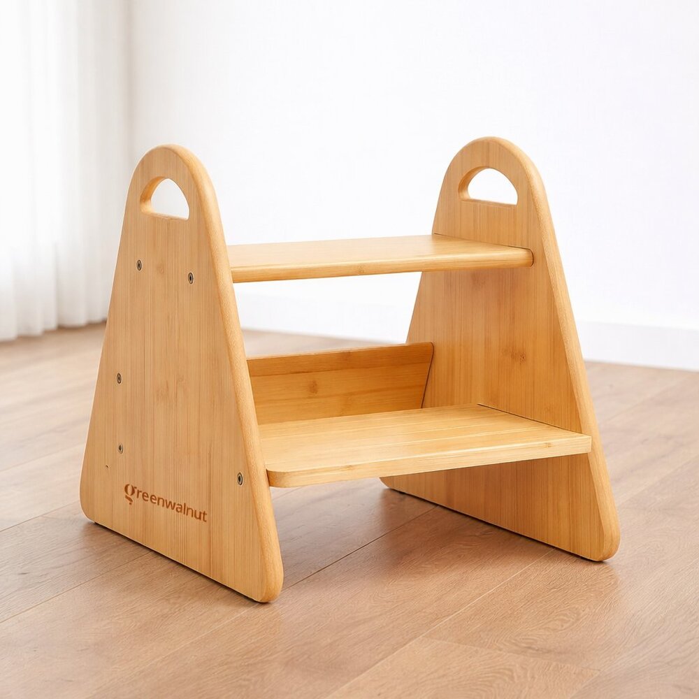 Wooden Step Stool for Kids & Adult | Montessori Step Stool for Kids